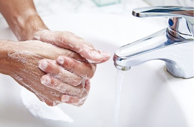 hand washing to prevent parasite infection